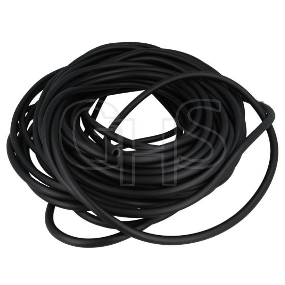 Black Rubber Fuel Hose Pipe (ID 3mm x OD 5mm x L 30 Metres)