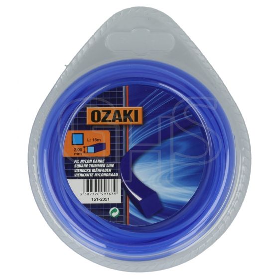 Genuine Ozaki 2.0mm x 15m Strimmer Line (Square)