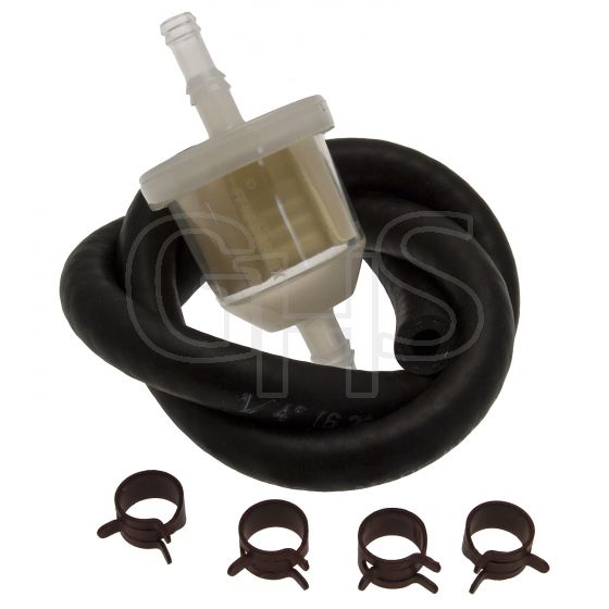 Universal Inline Fuel Filter, Pipe & Clips