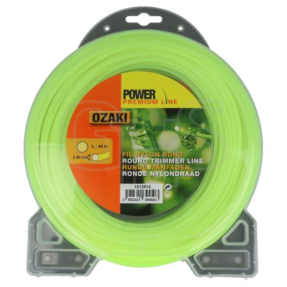 Genuine Ozaki Power Premium 2.4mm x 44m Strimmer Line (Round)