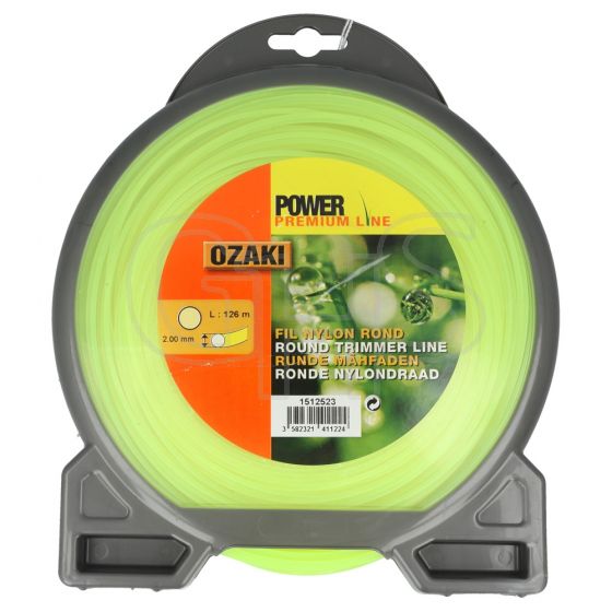 Genuine Ozaki Power Premium 2.0mm x 126m Strimmer Line (Round)