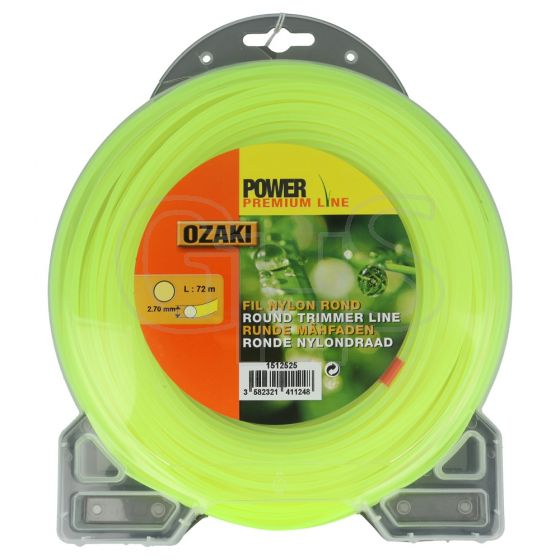 Genuine Ozaki Power Premium 2.7mm x 72m Strimmer Line (Round)
