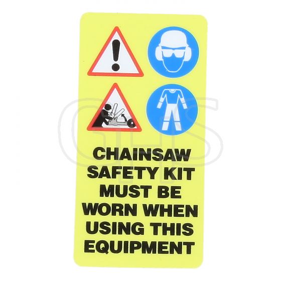 Chainsaw Safety Sticker              
