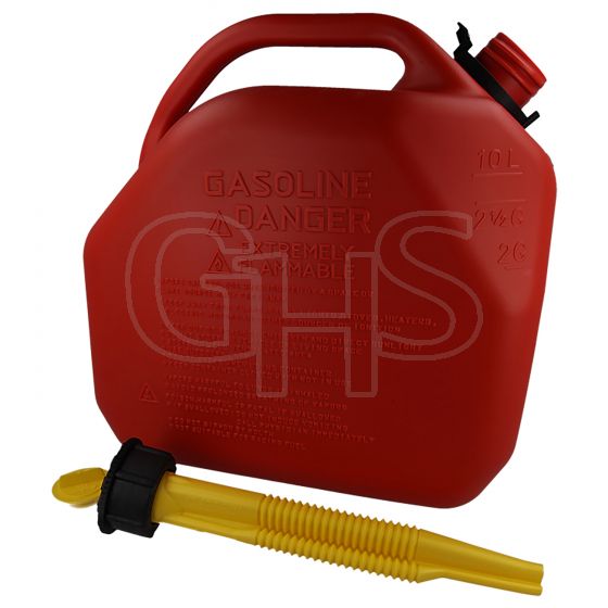 Plastic Fuel Can, 10 Litres (With Spout)
