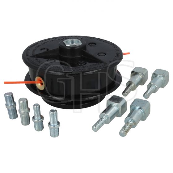 WAR TEC Platinum - 2 Line Strimmer/ Brushcutter Head (Manual Feed) With 8 Adaptor Bolts