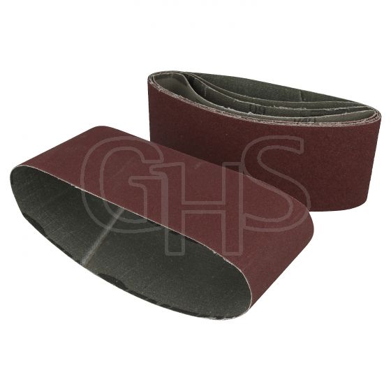 Sanding Belts Various Grits, 75mm x 457mm, Pack of 5