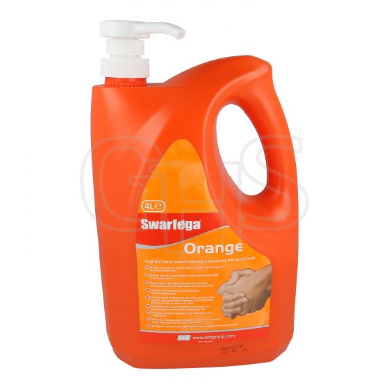 Genuine SWARFEGA Cleanser, 4 Litre Pump Action Bottle (Orange)