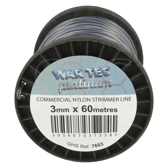WAR TEC Platinum 3.0mm x 60m Strimmer Line (Round)