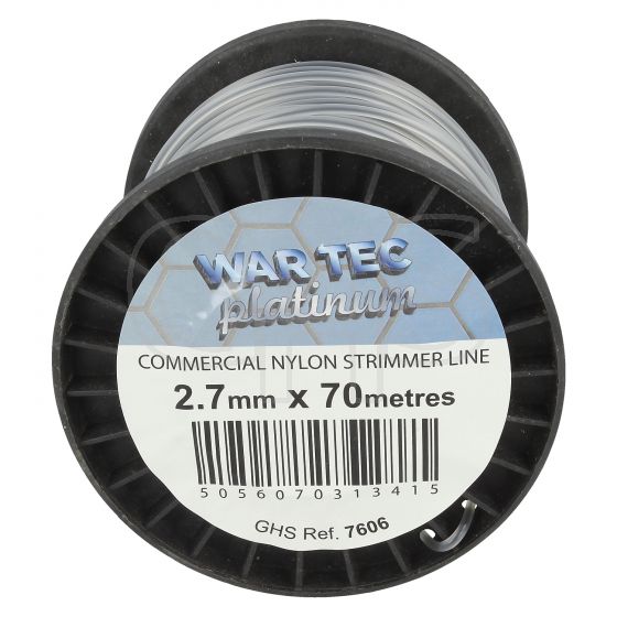 WAR TEC Platinum 2.7mm x 70m Strimmer Line (Round)