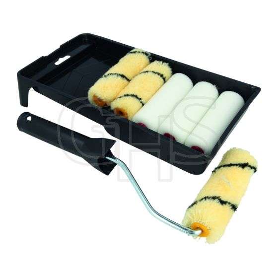 4" Mini Paint Roller Kit With Tray                          