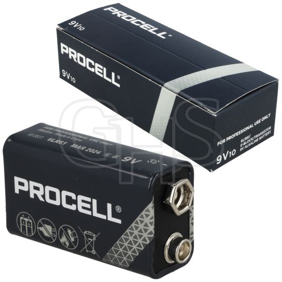 Duracell Professional Batteries, 9V PP3 Type, Box of 10