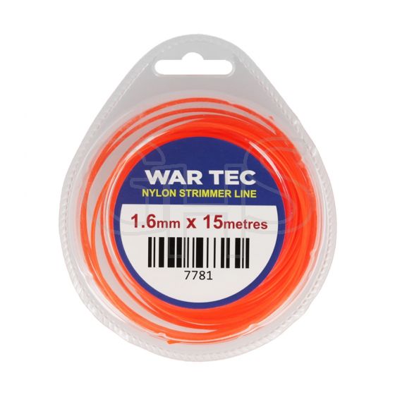 WAR TEC 1.6mm x 15m Strimmer Line (Round)