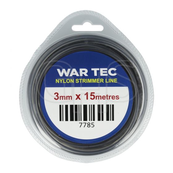 WAR TEC 3.0mm x 15m Strimmer Line (Round)