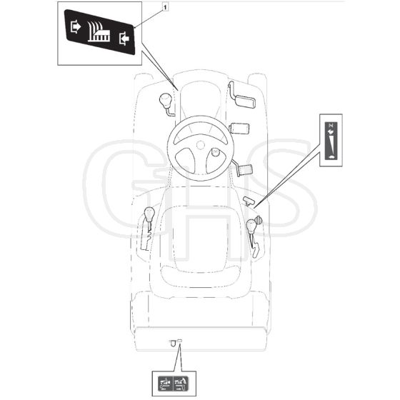 827H 20132015 2T0065483/M13 Mountfield Ride On Mower Labels