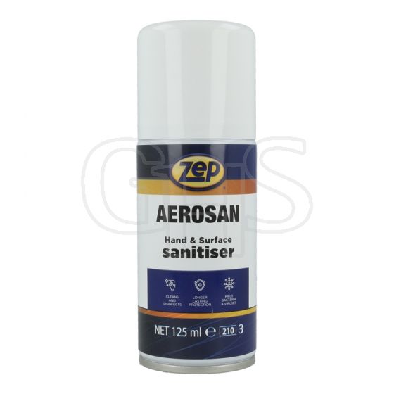 Genuine ZEP Aerosan Hand & Surface Sanitiser, 125ml Spray - ONLY 19 LEFT