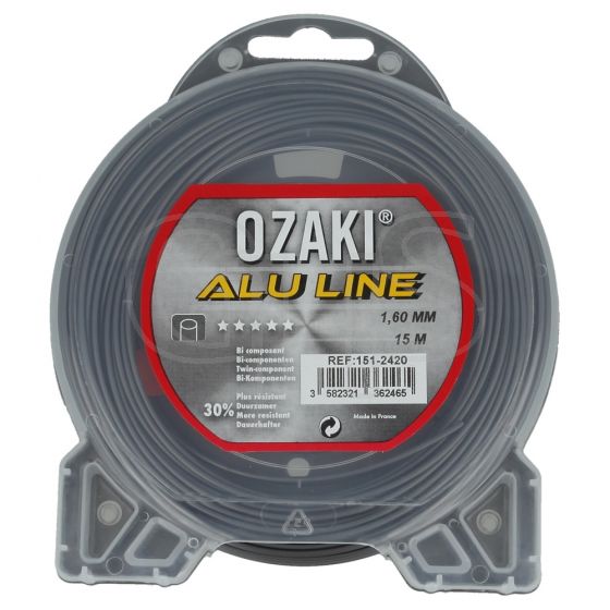 Genuine Ozaki Alu 1.6mm x 15m Strimmer Line (Round)
