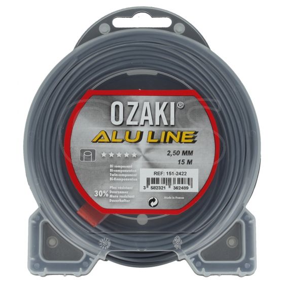 Genuine Ozaki Alu 2.5mm x 15m Strimmer Line (Round)
