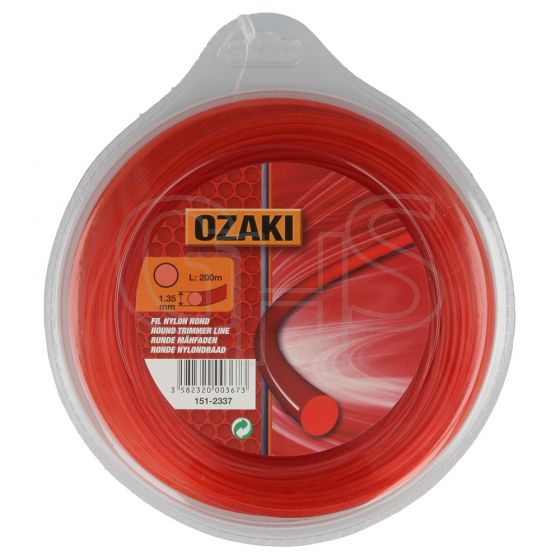Genuine Ozaki 1.35mm x 200m Strimmer Line (Round)