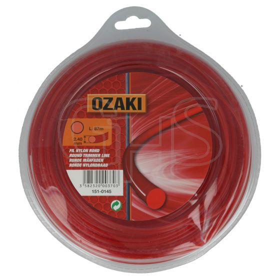 Genuine Ozaki 2.4mm x 87m Strimmer Line (Round)