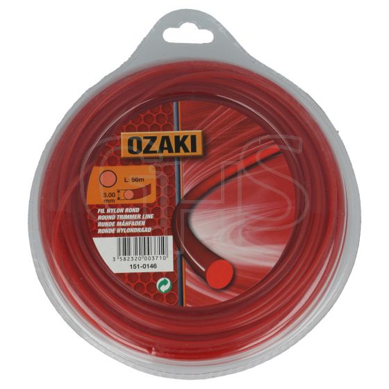 Genuine Ozaki 3.0mm x 56m Strimmer Line (Round)