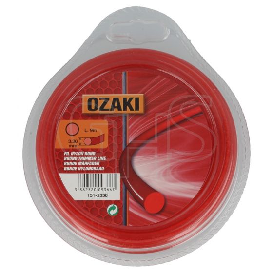 Genuine Ozaki 3.3mm x 9m Strimmer Line (Round)