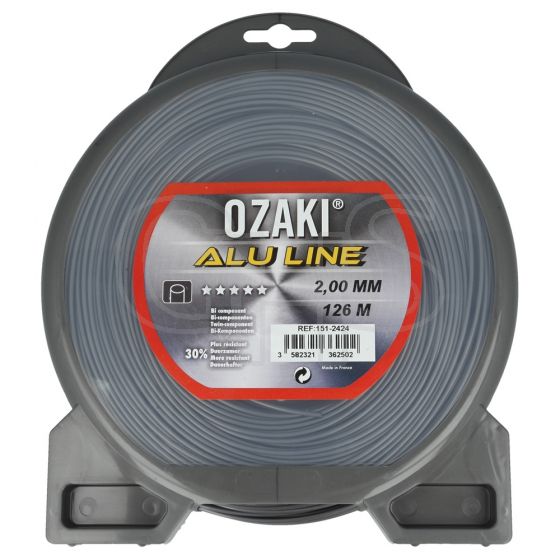 Genuine Ozaki Alu 2.0mm x 126m Strimmer Line (Round)