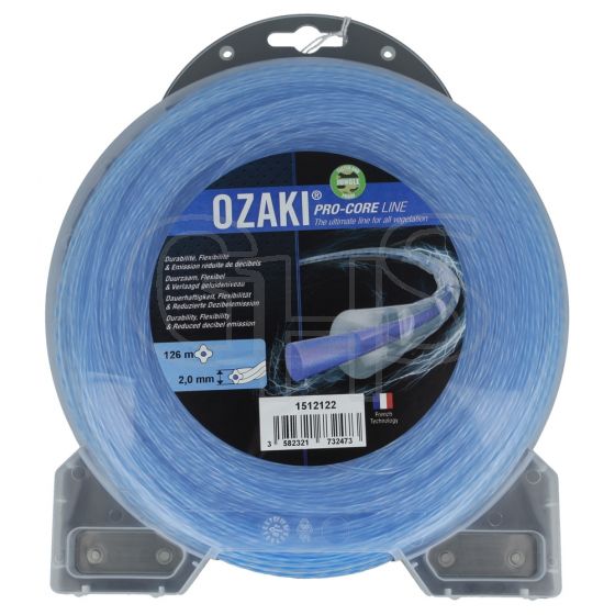 Genuine Ozaki Pro Core 2.0mm x 126m Strimmer Line (Twisted)