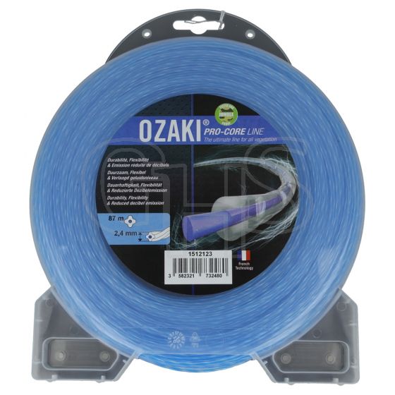 Genuine Ozaki Pro Core 2.4mm x 87m Strimmer Line (Twisted)