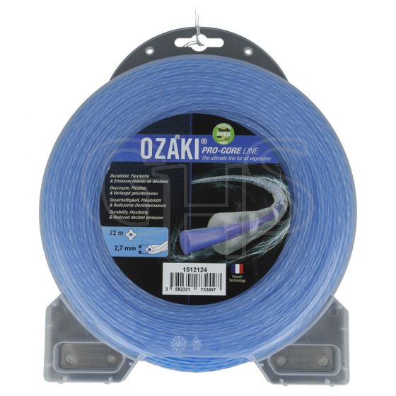 Genuine Ozaki Pro Core 2.7mm x 72m Strimmer Line (Twisted)