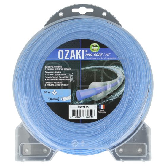Genuine Ozaki Pro Core 3.0mm x 56m Strimmer Line (Twisted)