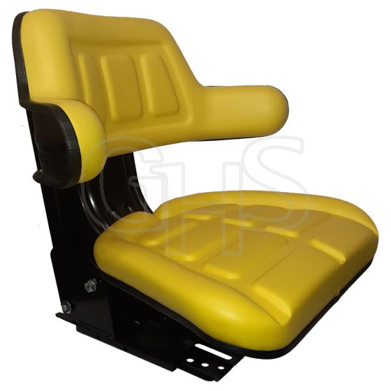 PVC Seat With Wrap Around Arm & Rear Suspension (Yellow)