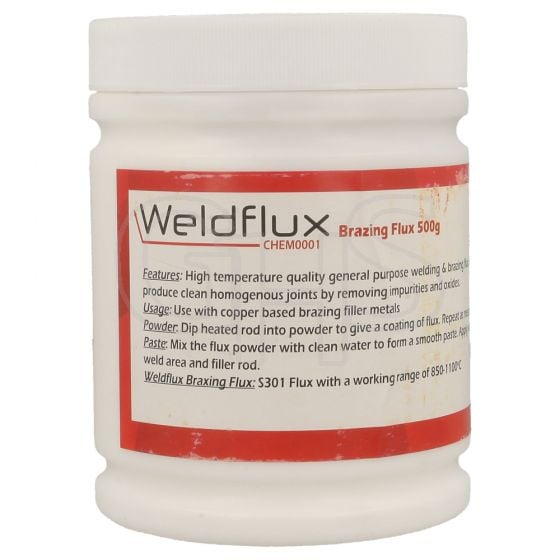 Genuine Weldflux Brazing Flux, 500 Grams - CHEM001