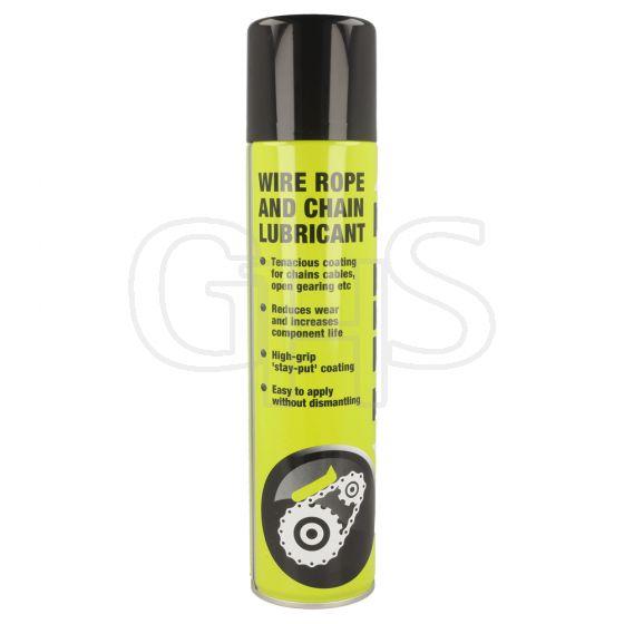 Wire, Chain & Rope Lubrication Spray Can 400ml