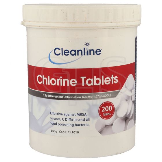 Genuine Cleanline Chlorine Tablets, Tub Of 200