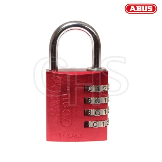 ABUS 145/40 40mm Aluminium Combination Padlock Red 48829 - 48829