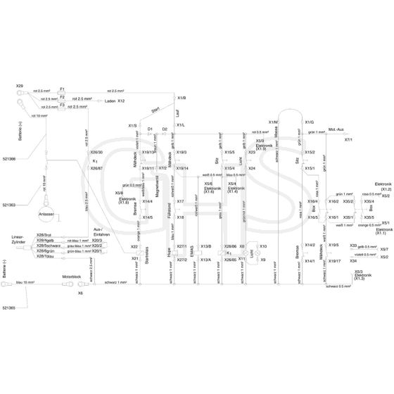AL-KO Powerline T15-102 HDE - 118621 - Wiring Loom 2: 10.2004 - 11.2005