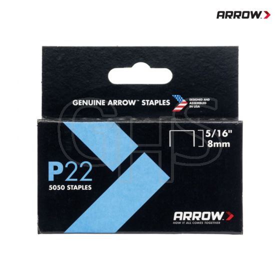 Arrow P22 Staples 8mm ( 5/16in) Box 5050 - A225