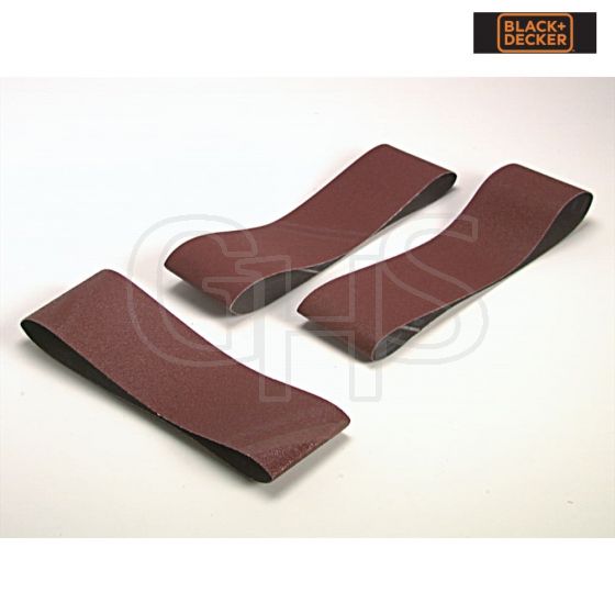 Black & Decker Sanding Belts 75 x 533mm 100g (Pack of 3) - X33196