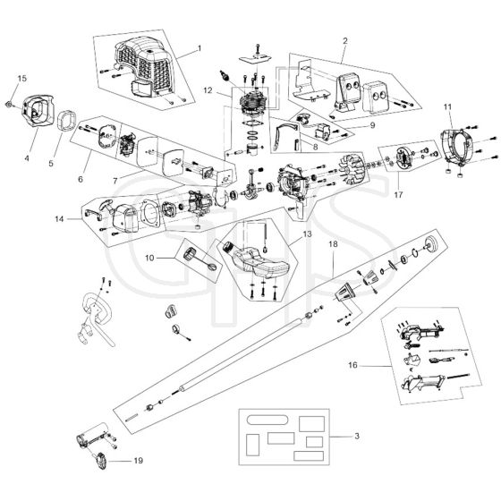 McCulloch B33 PS+ 4-in-1 - 2019-02 - Engine Parts Diagram
