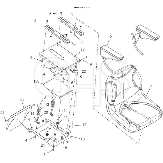 Countax B60 4Trac - From 09-09-2019 - 12 Seat And Seat Box