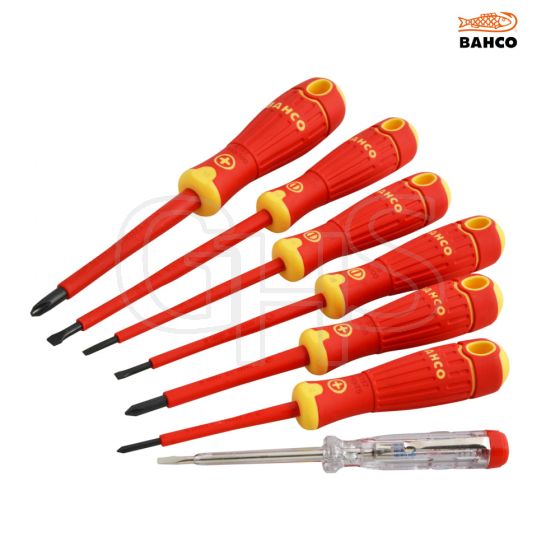 Bahco BAHCOFIT Insulated Screwdriver Set of 7 Slotted / Phillips - B220.027