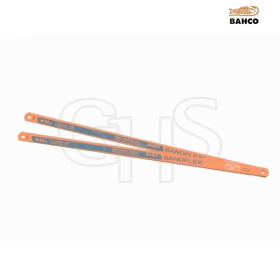 Bahco 3906 Sandflex Hacksaw Blades 300mm (12in) x 24tpi Pack 2 - 3906-300-24-2P