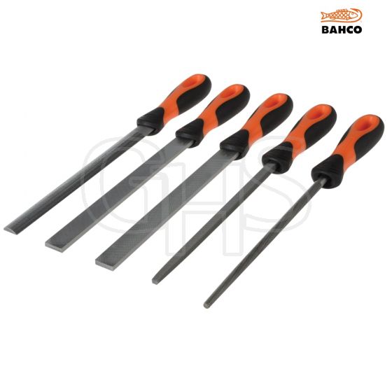 Bahco File Set 5 piece 1-478-08-1-2 200mm (8in) - 1-478-08-1-2