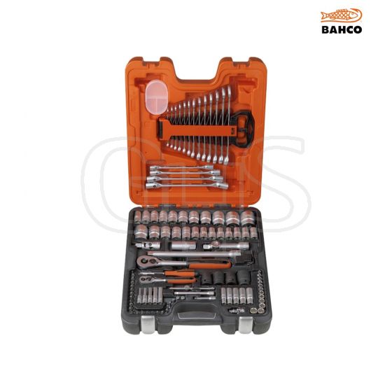 Bahco S106 Socket & Spanner Set of 106 Metric 1/4 & 1/2in Drive - S106