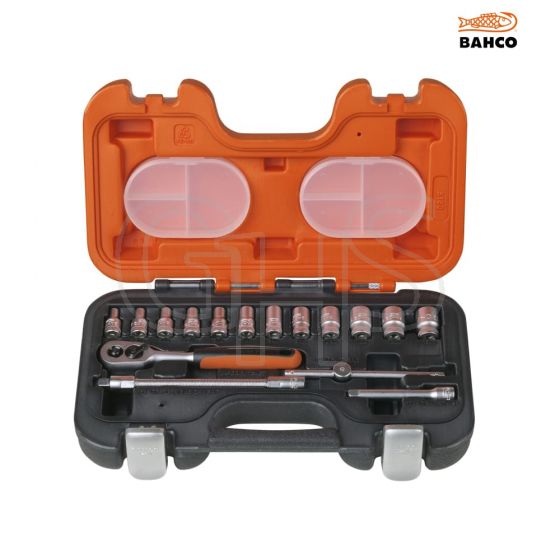 Bahco S160 Socket Set of 16 Metric & AF 1/4in Drive - S160