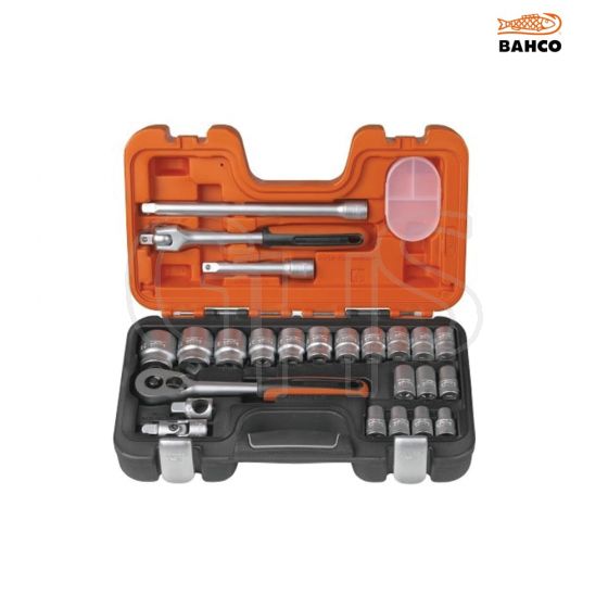 Bahco S240 Socket Set of 24 Metric 1/2in Drive - S240