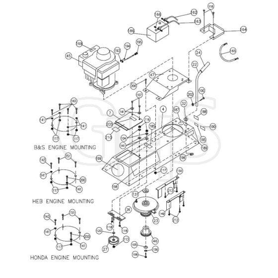 Billy Goat BC2403H - BC2403 Series Brush Cutter Main Diagram