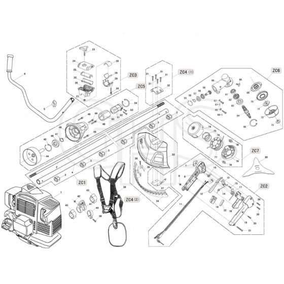 Cobra BC530K - Brushcutter July 2016 Main Diagram