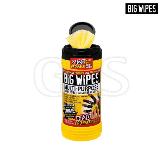 Big Wipes 4x4 Multi-Purpose Cleaning Wipes Tub of 120 - 2410 0000