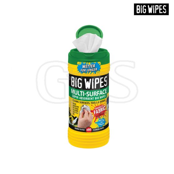 Big Wipes 4x4 Multi-Surface Cleaning Wipes Tub of 80 - 2440 0000